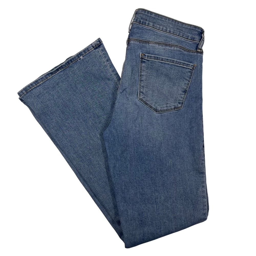 Kut from the Kloth Ana Flare Jeans Womens 10 (Fits 32x32) Blue High Rise Fab Ab